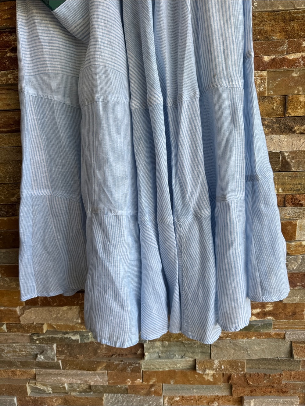 CP Shades Gorsuch Linen Maxi Dress Light Blue White No Size Tag Measure Listed - Picture 12 of 16